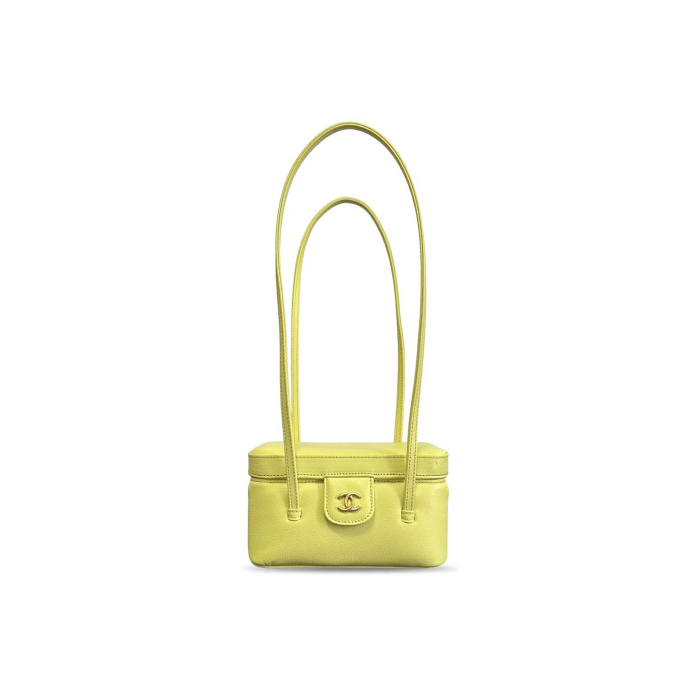 CHANEL SHINY CAVIAR PREPPY COCO LONG VANITY WITH STRAP (17*10*8cm)